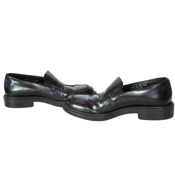 Bostonian Strada Black Genuine Leather Dress Shoes Mens 8 Loafers Slip On - Picture 6 of 10